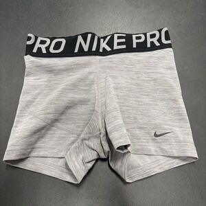 Nike‎ Pro Dri-Fit Women's Spandex Shorts Size Medium Gray 3" Inseam Athletic Gym